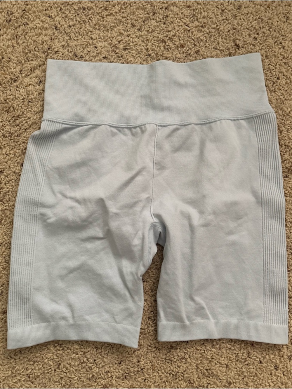 Forever 21 Light Blue Seamless High-Waist Shorts